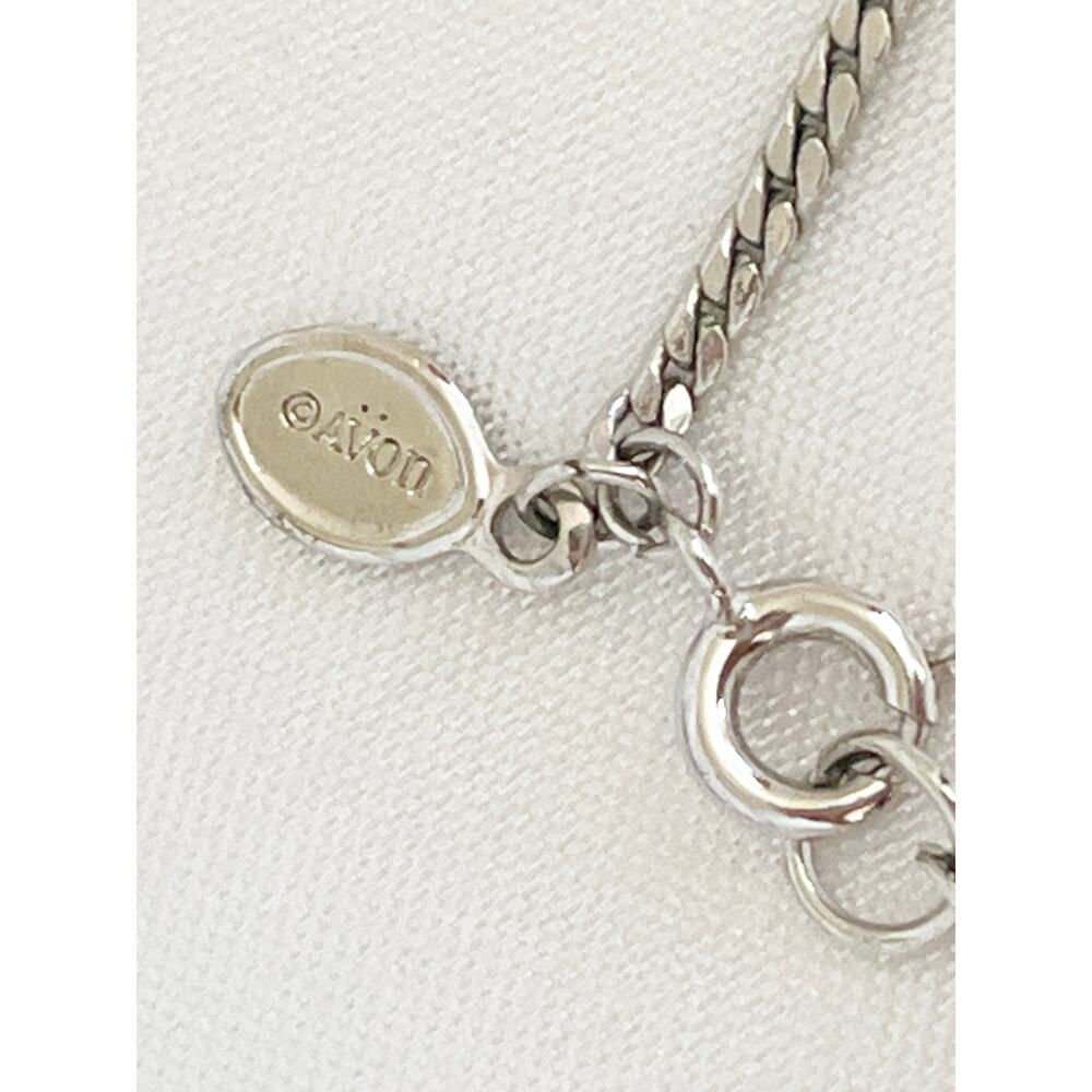 AVON Calla Lilly Silver Tone Lariat Style Womens Fashion Necklace Vintage - Picture 6 of 9